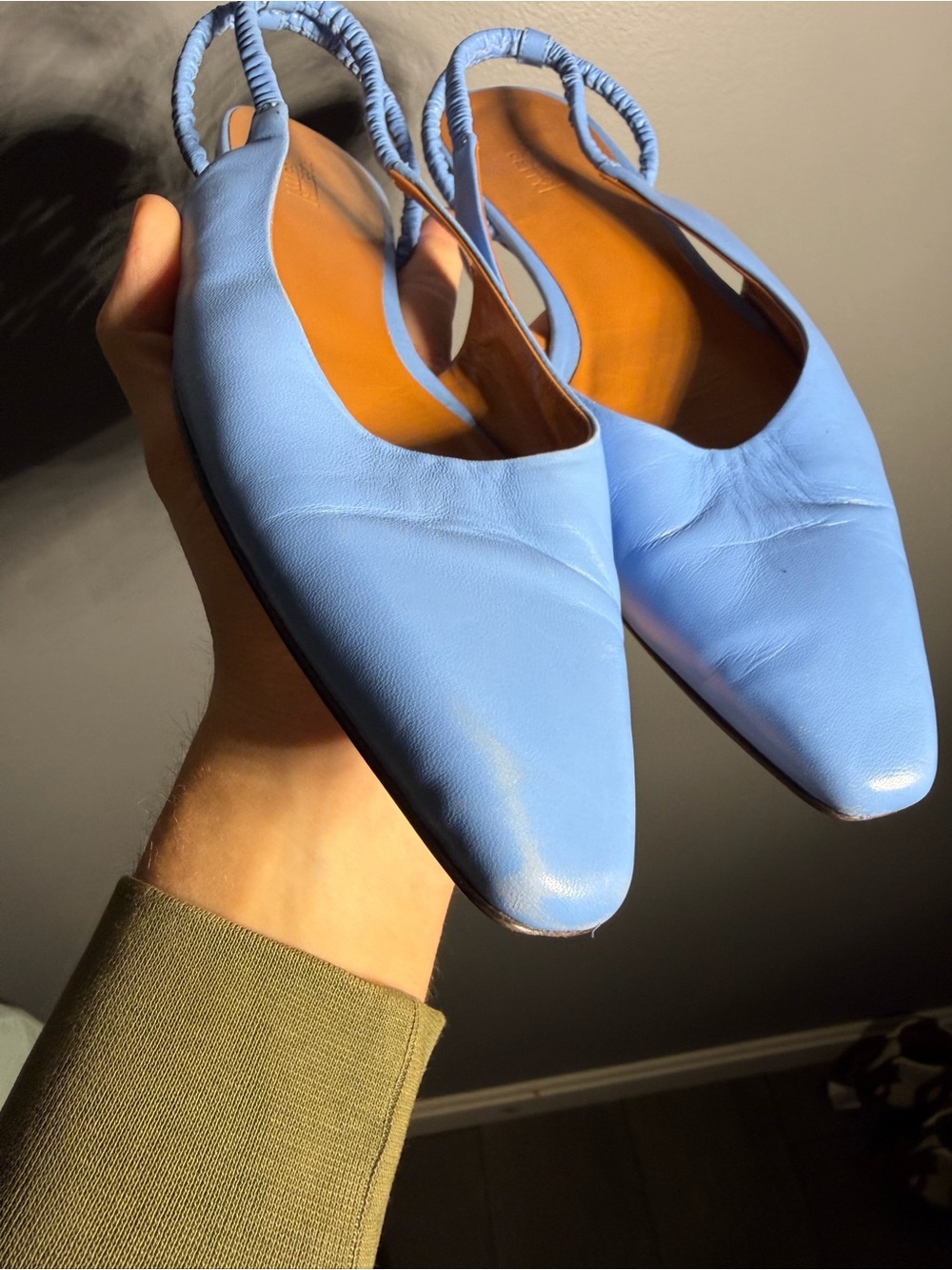 Rosetta Getty Square Toe Sling Back Flats Size EU 39 - Picture 3 of 8